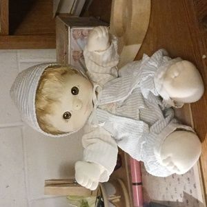 Vintage 1985 Mattel My Child Boy blonde hair, brown eyes.